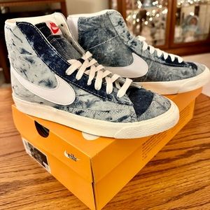 New, never worn with original box.  Color is dark blue /white with a denim look.